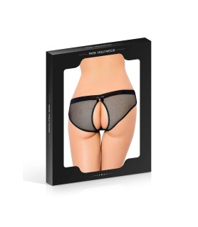 Culotte ouverte en résille noire