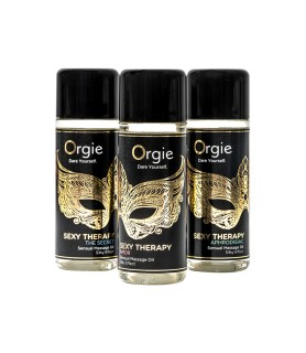 Coffret 3 huiles de massage sensuel Sexy Therapy Collection