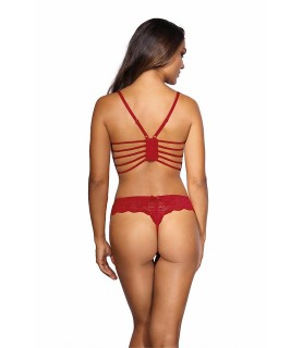 Soutien-gorge dentelle rouge V-9691 - Axami