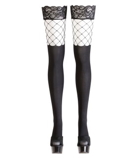 Bas autofixants opaques noir - Cotelli Legwear
